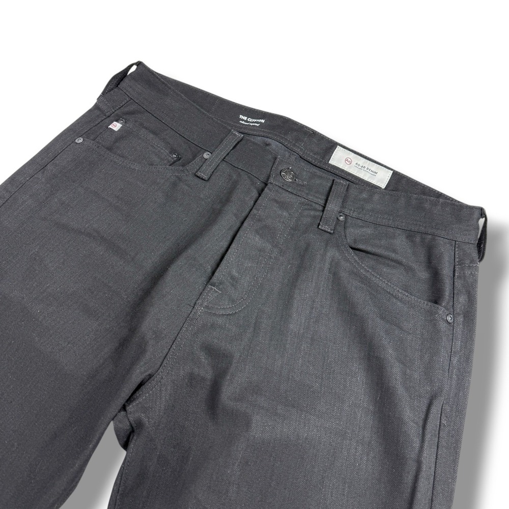 AG Adriano Goldschmied The Clyfton Relaxed Straight Jeans Mens 32x33 Black - Picture 3 of 13